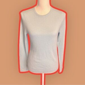 L.L. Bean ‘Women’s Classic Cashmere Crewneck’ in Soft Turquoise / Baby Blue XS